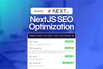 seo optimize your nextjs, next 13 app, on page and boost da