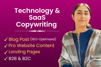 write seo friendly tech and saas website copywriting and blog post