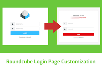 customize roundcube webmail login page