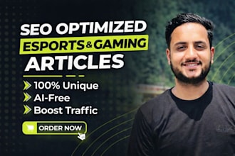 write on esports, gaming articles, and tech blogs