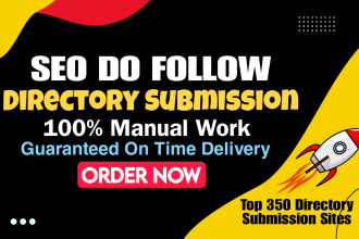 do 350 high da pa directory submission manually for off page SEO