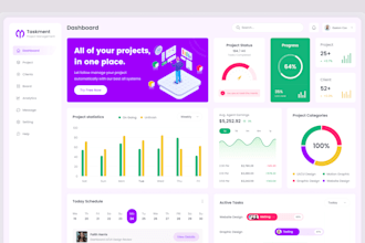 design awesome ui ux for dashboard, web app, saas and admin panel