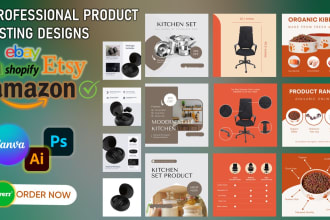 design product images for amazon, ebay, shopify listings