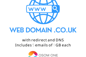 register or transfer a dot co uk domain with 5 gb emails