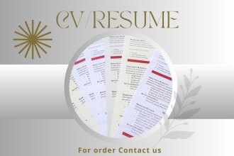 create resume ,curriculum vitae and cover letters