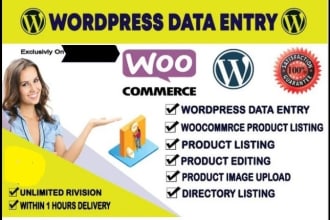 do fast woocommerce, wordpress, bigcommerce product listing