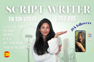 write an video script in spanish for ugc tiktok, instagram