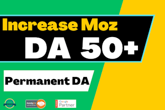 increase moz domain authority upto moz da 50 plus