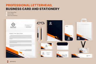 design professional letterhead business cards and stationery