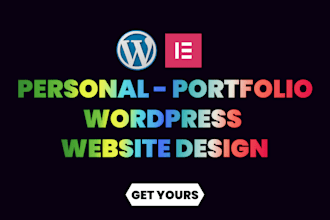 create portfolio website with wordpress, personal website