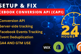 fix or setup facebook pixel conversion API google analytics 4 ecommerce tracking