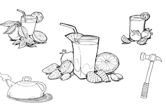 draw handmade illustrations and icons in my style