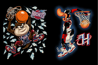 do cartoon bootleg tshirt design or anything you want