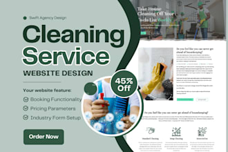build cleaning service website, office, home cleaning website, booking koala