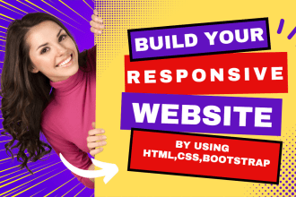 develop a responsive website using HTML, CSS, and bootstrap