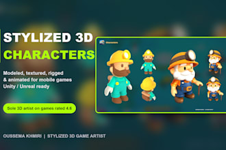 create stylized 3d game characters for your mobile game