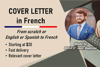 write your cover letter in french