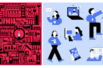 illustrate anything in a vector style