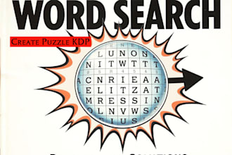 going to craft a lovely number search, zigzag word search puzzle book