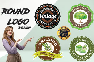 design badge, patch, sticker, circular round logo or any graphic design