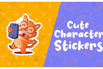 create cute character stickers