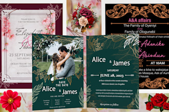 design invitation card for wedding, party or birthday