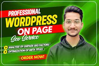 do onpage website SEO optimization for your wordpress site