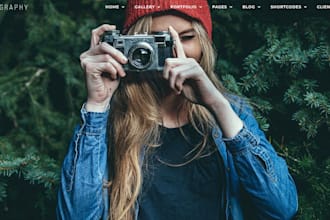 design a photobooth and photography website, booking website