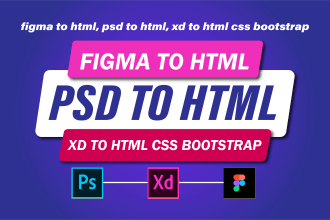 convert psd to html figma to html xd to html css