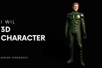 do 3d character for games, animation, nft or printing
