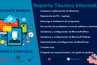 haré servicio técnico remoto, windows, PC y laptops