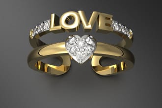 create 3d jewelry cad models and renders