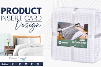 design amazon product insert card, packaging insert card