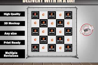 design event backdrop, social media banner, rollup banner, and billboard design