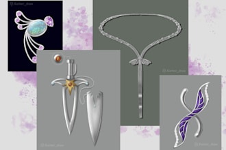 design jewelry pieces or refine your sketch