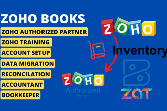 zoho books training, zoho books setup, and  bookkeeping