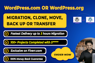 migrate wordpress com to wordpress org or move, transfer, backup 1 hour