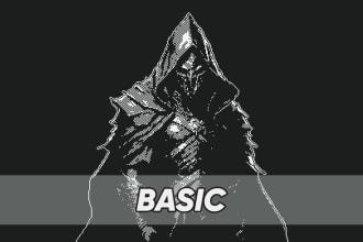 draw and design an original character for you in pixel art
