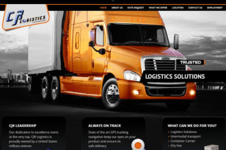 build logistic website, trucking dispatch transport freight broker cargo website