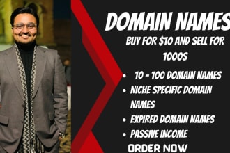 find a list of domain names to sell for 1000s passive income
