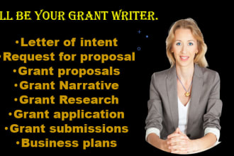 research for grant opportunities and submit applications
