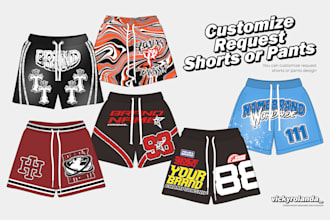 design mesh shorts streetwear, trunks, or nylon pant clothes