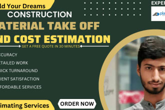 material take off and cost estimation for all construction trades