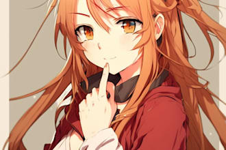 draw custom anime, fanart, oc portrait illustration for you