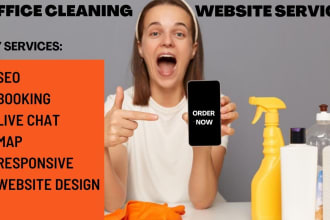 build office cleaning service website, janitorial website, cleaning