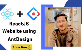 develop modern reactjs or nextjs website using ant design