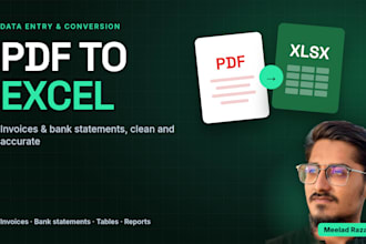 convert PDF invoices and bank statements to excel with automation