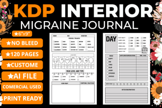 design a low content KDP book interior for your journal and logbook