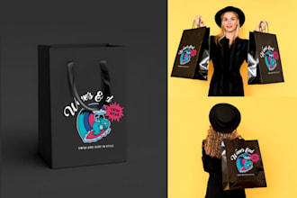 design shopping bag, tote bag, canvas bag, paper bag, gift bag