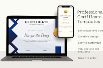 design certificate templates and professional award certificates in 24 hours